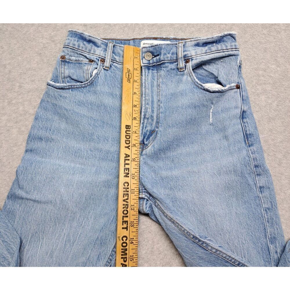 Abercrombie & Fitch Women's Jeans 27 The 90s Straight Ultra High Rise Distressed - Picture 13 of 13